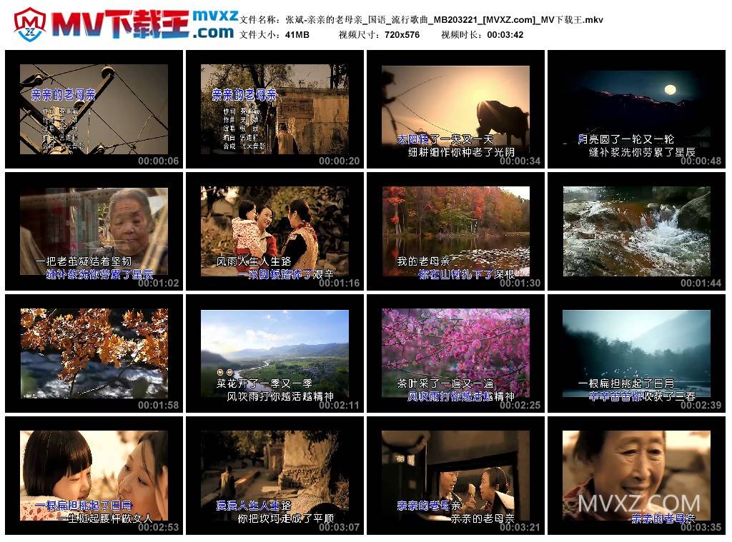 张斌-亲亲的老母亲_国语_流行歌曲_MB203221